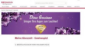 HolidayCheck Reisegutschein Gewinnspiel, Rossmann Gewinnspiel