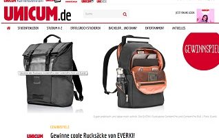 Everki Rucksack Gewinnspiel, Unicum Gewinnspiel