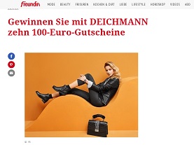 Deichmann Gutschein Gewinnspiel, freundin Gewinnspiel