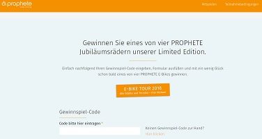 prophete E-Bike Gewinnspiel, prophete Gewinnspiel
