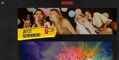desperados.com, Desperados Code eingeben, Desperados Gewinnspiel