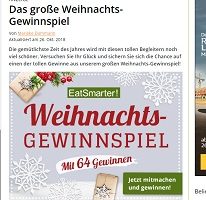 EatSmarter Weihnachts Gewinnspiel, EatSmarter Gewinnspiel