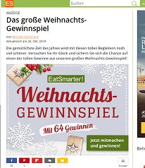 EatSmarter Weihnachts Gewinnspiel, EatSmarter Gewinnspiel