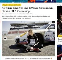 Fila Gutschein Gewinnspiel, Grazia Gewinnspiel