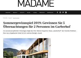 Südtirol Urlaub Gewinnspiel, Madame Gewinnspiel