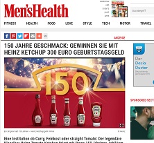Heinz Ketchup Geburtstagsgeld Gewinnspiel, MensHealth Gewinnspiel
