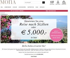 Mona Reise nach Sizilien Gewinnspiel, Mona Gewinnspiel