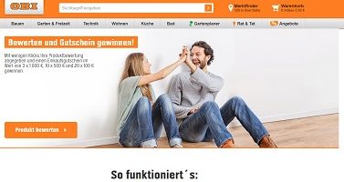 Obi Bewerten Gewinnspiel, Obi Gewinnspiel