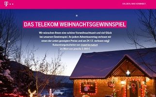 Telekom Weihnachtsgewinnspiel, Telekom Gewinnspiel