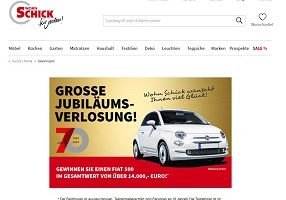 Fiat 500 Gewinnspiel, Wohn Schick Gewinnspiel