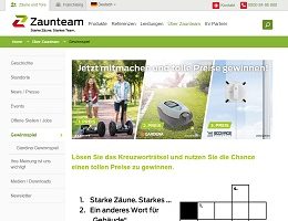 Segway Gewinnspiel, Zaunteam Gewinnspiel