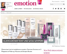 Medipharma Cosmetics Pflegeset Gewinnspiel, emotion Gewinnspiel