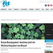 Braun Beauty-Paket Gewinnspiel, fit for fun Gewinnspiel