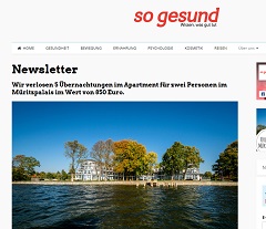 Müritz Urlaub Gewinnspiel, so gesund Gewinnspiel