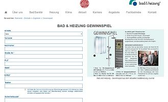 Spiegelschrank Gewinnspiel, Bad und Heizung Gewinnspiel
