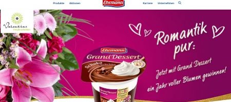 Ehrmann Grand Dessert Gewinnspiel, Ehrmann Gewinnspiel