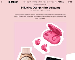 Samsung Note 9 Gewinnspiel, Glamour Gewinnspiel