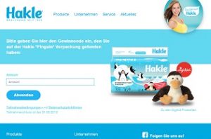 Hakle Code eingeben, Hakle Gewinnspiel