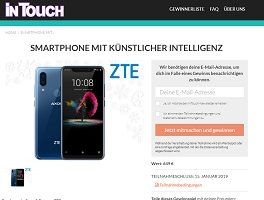 ZTE Axon 9 Pro Gewinnspiel, InTouch Gewinnspiel