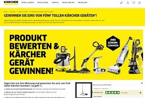Kärcher Bewerten Gewinnspiel, Kärcher Gewinnspiel