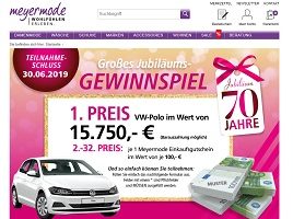 Meyer Mode Jubiläums-Gewinnspiel, Meyer Mode Gewinnspiel