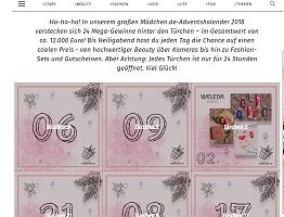 Mädchen Gewinnspiel, Mädchen Adventskalender