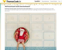 Thomas Cook Adventskalender, Thomas Cook Gewinnspiel