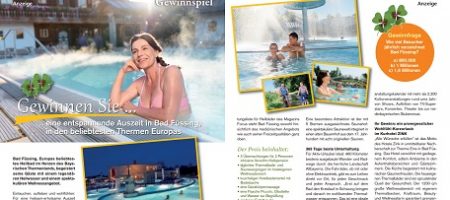 Bad Füssing Urlaub Gewinnspiel, Blickpunkt Gesundheit Gewinnspiel