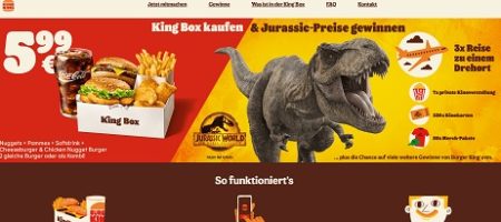 www.bk-kingbox.de, Burger King Gewinnspiel, Burger King Code eingeben