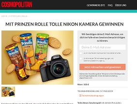 Nikon Spiegelreflex-Kamera Gewinnspiel, Cosmopolitan Gewinnspiel