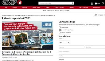 München Action-Wochenende Gewinnspiel, EMP Gewinnspiel