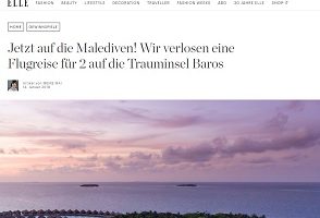 Malediven Reise Gewinnspiel; Elle Gewinnspiel