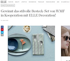 WMF Besteck Gewinnspiel, Elle Gewinnspiel