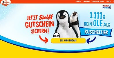 Kinder Pingui Code eingeben, Kinder Pingui Gewinnspiel