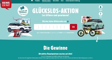 Rewe Glückslos Aktion, rewe.de/glückslos, Gewinnspiel, Rewe Gewinnspiel
