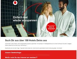Jochen Schweizer Relax-Urlaub Gewinnspiel, Vodafone Gewinnspiel