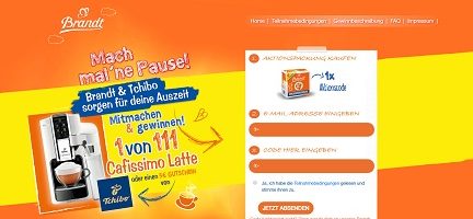 machmalnepause.com, Brandt Zwieback Gewinnspiel