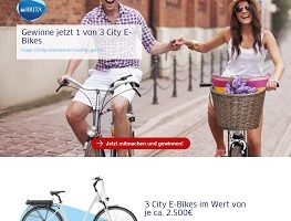 City E-Bike Gewinnspiel, Brita Gewinnspiel