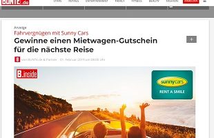Sunny Cars Gutschein Gewinnspiel, Bunte Gewinnspiel