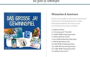 Das große ja! Gewinnspiel, Rewe Gewinnspiel