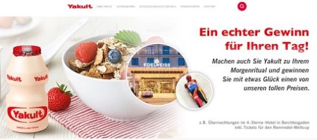 Yakult Code eingeben, Yakult Gewinnspiel