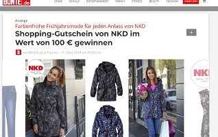 NKD Gutschein Gewinnspiel, Bunte Gewinnspiel