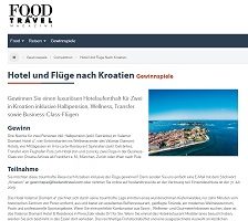 Kroatien Kurzreise Gewinnspiel, Food and Travel Gewinnspiel
