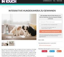 Furbo Hundekamera Gewinnspiel InTouch Gewinnspiel