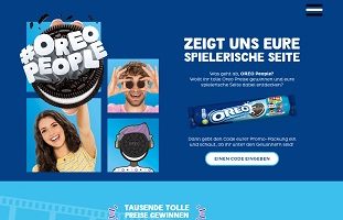 Oreo Code eingeben Gewinnspiel, Oreo Gewinnspiel