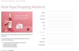 Stuttgart Shopping Wochenende Gewinnspiel, Weinheimat Würtemberg Gewinnspiel
