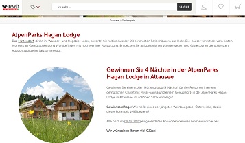 Salzkammergut Gewinnspiel, Weinwelt Gewinnspiel