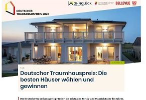 Deutscher Traumhauspreis Gewinnspiel. Wohnglück Gewinnspiel