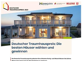 Deutscher Traumhauspreis Gewinnspiel. Wohnglück Gewinnspiel