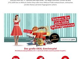 XXXLutz Rubbellos Gewinnspiel, XXXLutz Gewinnspiel